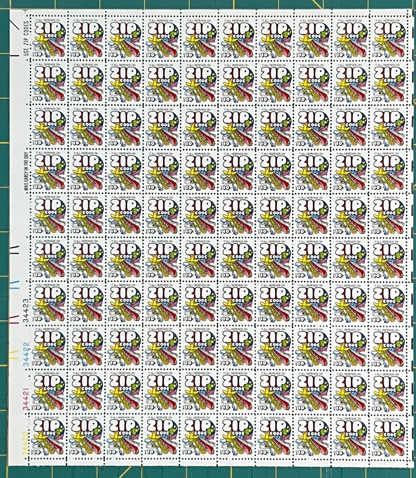 US 1974 10c Zip Code (PB8) Mint Sheet MNH (Scott 1511) ZAYIX