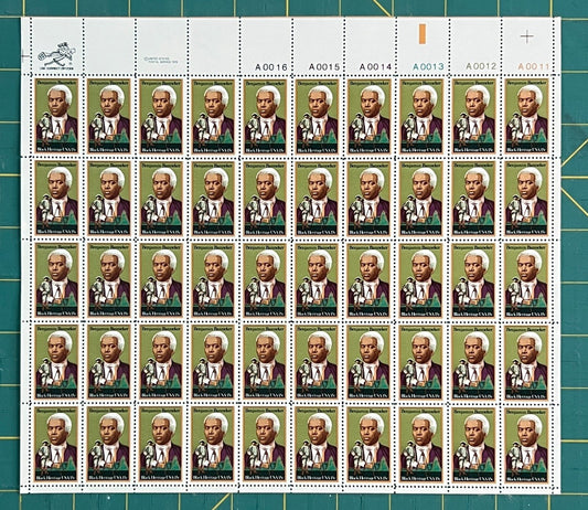 US 1980 15c Benjamin Banneker Astronomer(PB12) Mint Sheet MNH (Scott 1804) ZAYIX