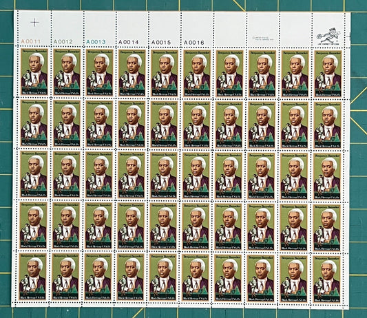 US 1980 15c Benjamin Banneker Astronomer(PB12) Mint Sheet MNH (Scott 1804) ZAYIX