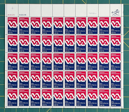 US 1980 15c Veterans Administration Mint Sheet MNH (Scott 1825) ZAYIX