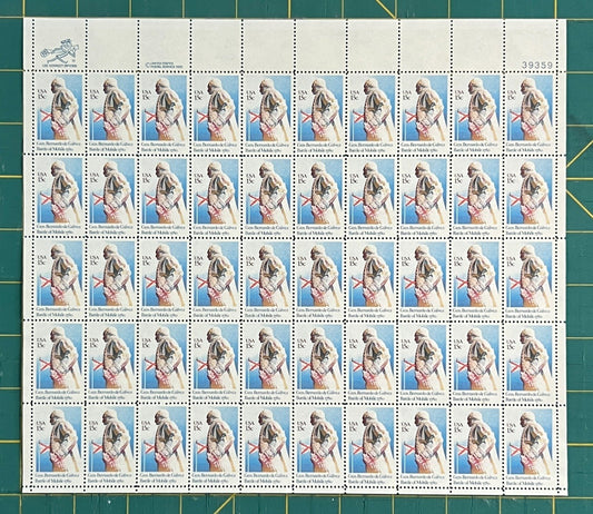 US 1980 15c Gen. Bernardo de Galvez Mint Sheet MNH (Scott 1826) ZAYIX