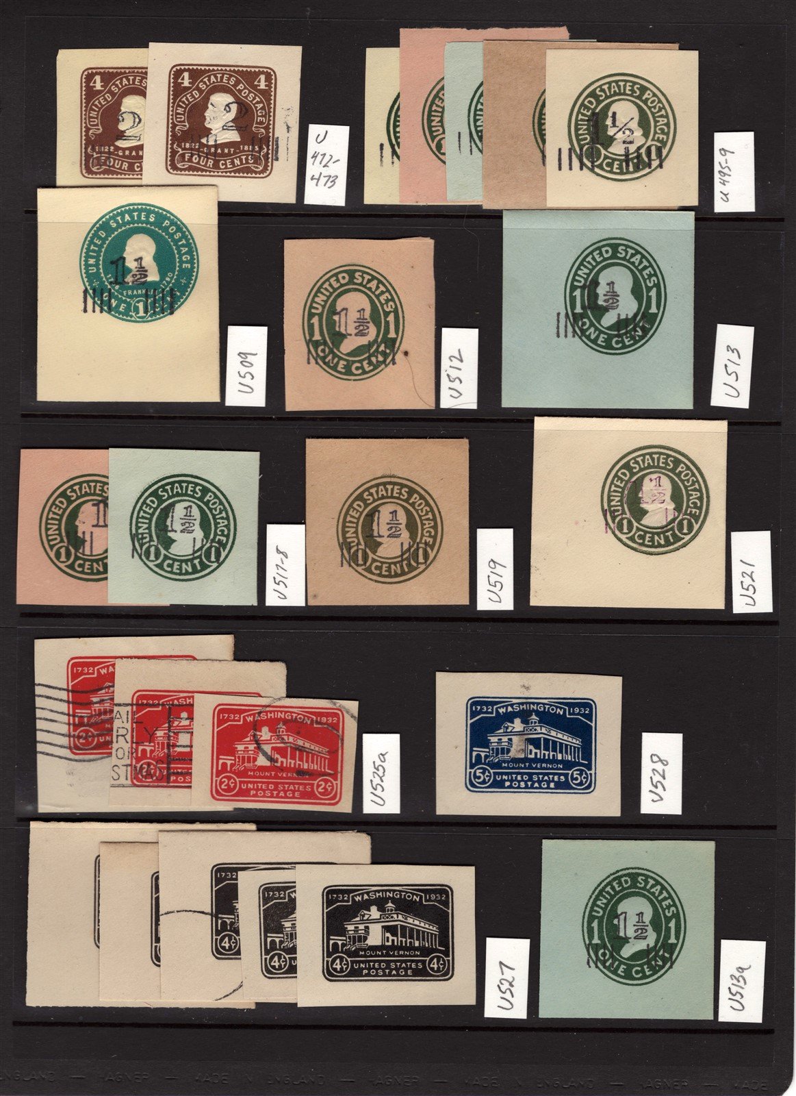US UO53 Mint Entire 1875 3-cent Red Washington Official Cream Paper Size 7 ZAYIX