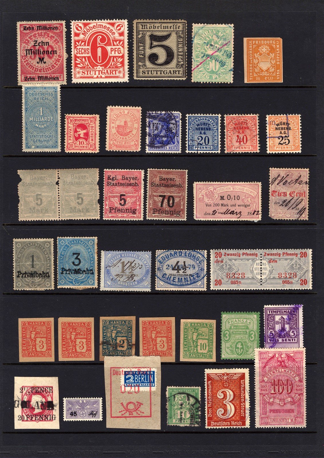 Germany & Area Revenues Local Posts Railway Parcel Stamps Collection Lot ZAYIX