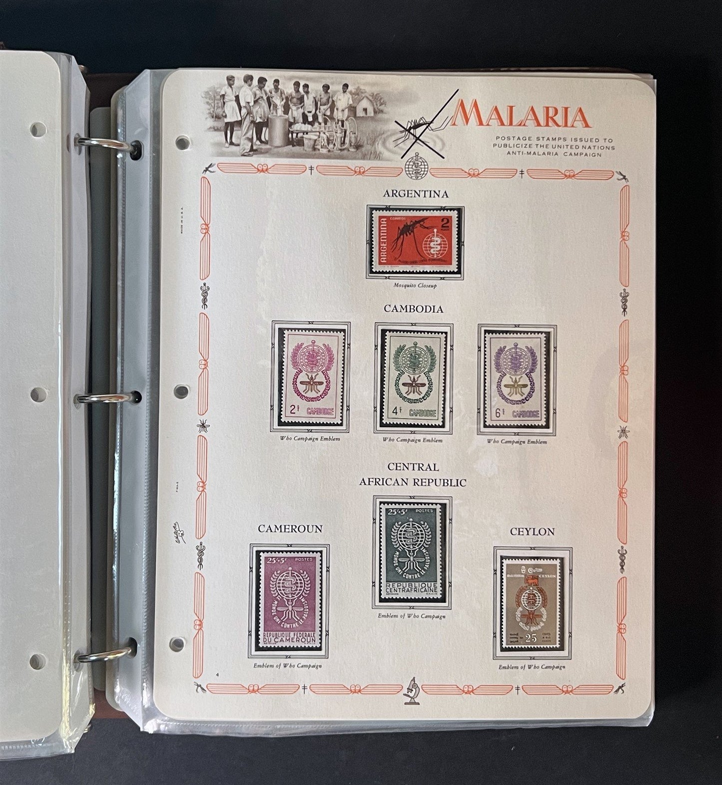 Malaria Eradication MNH Collection 255 stamps & 20 SS on White Ace pages ZAYIX