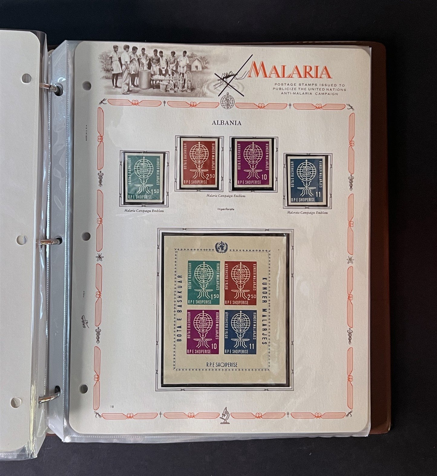 Malaria Eradication MNH Collection 255 stamps & 20 SS on White Ace pages ZAYIX