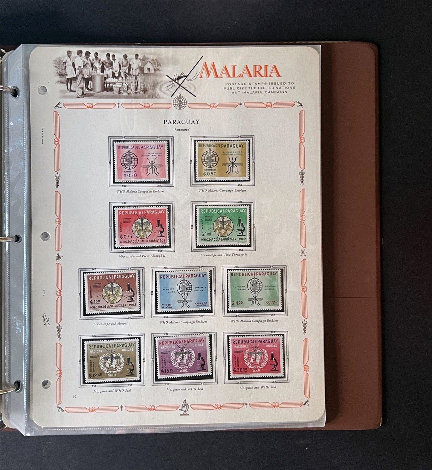 Malaria Eradication MNH Collection 255 stamps & 20 SS on White Ace pages ZAYIX