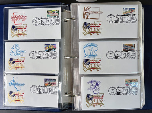 Greetings from America Cover Craft Cachets Limited Edition FDC capital set ZAYIX