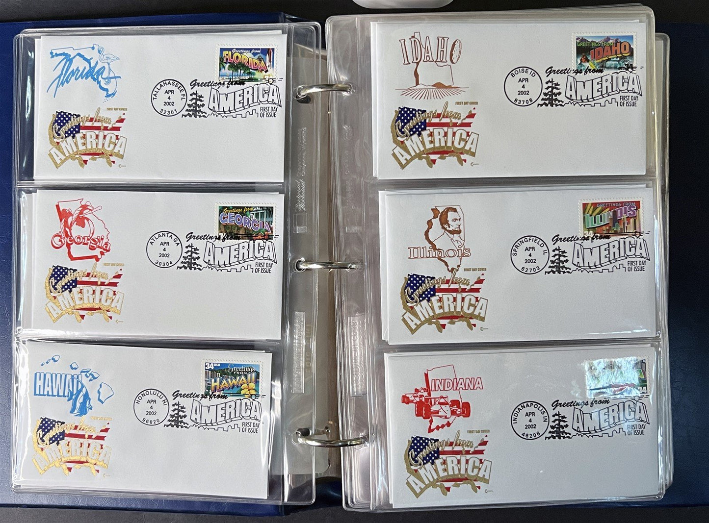 Greetings from America Cover Craft Cachets Limited Edition FDC capital set ZAYIX