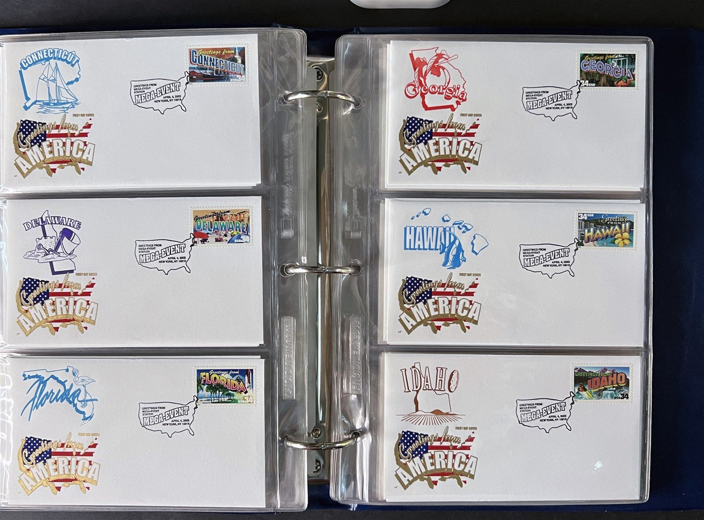 Greetings from America Cover Craft Cachets Limited Edition FDC capital set ZAYIX