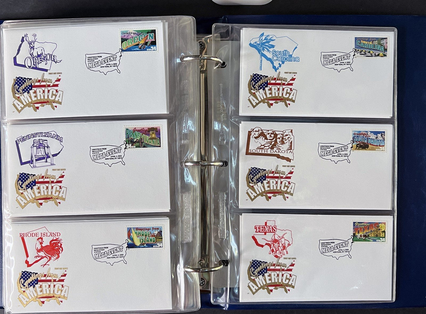Greetings from America Cover Craft Cachets Limited Edition FDC capital set ZAYIX