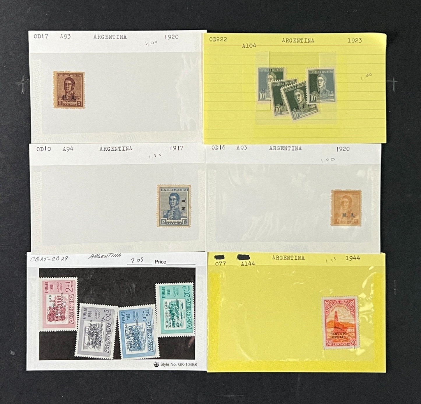 Argentina Stamp Collection Dealer Cards $454 CV Mint & Used ZAYIX