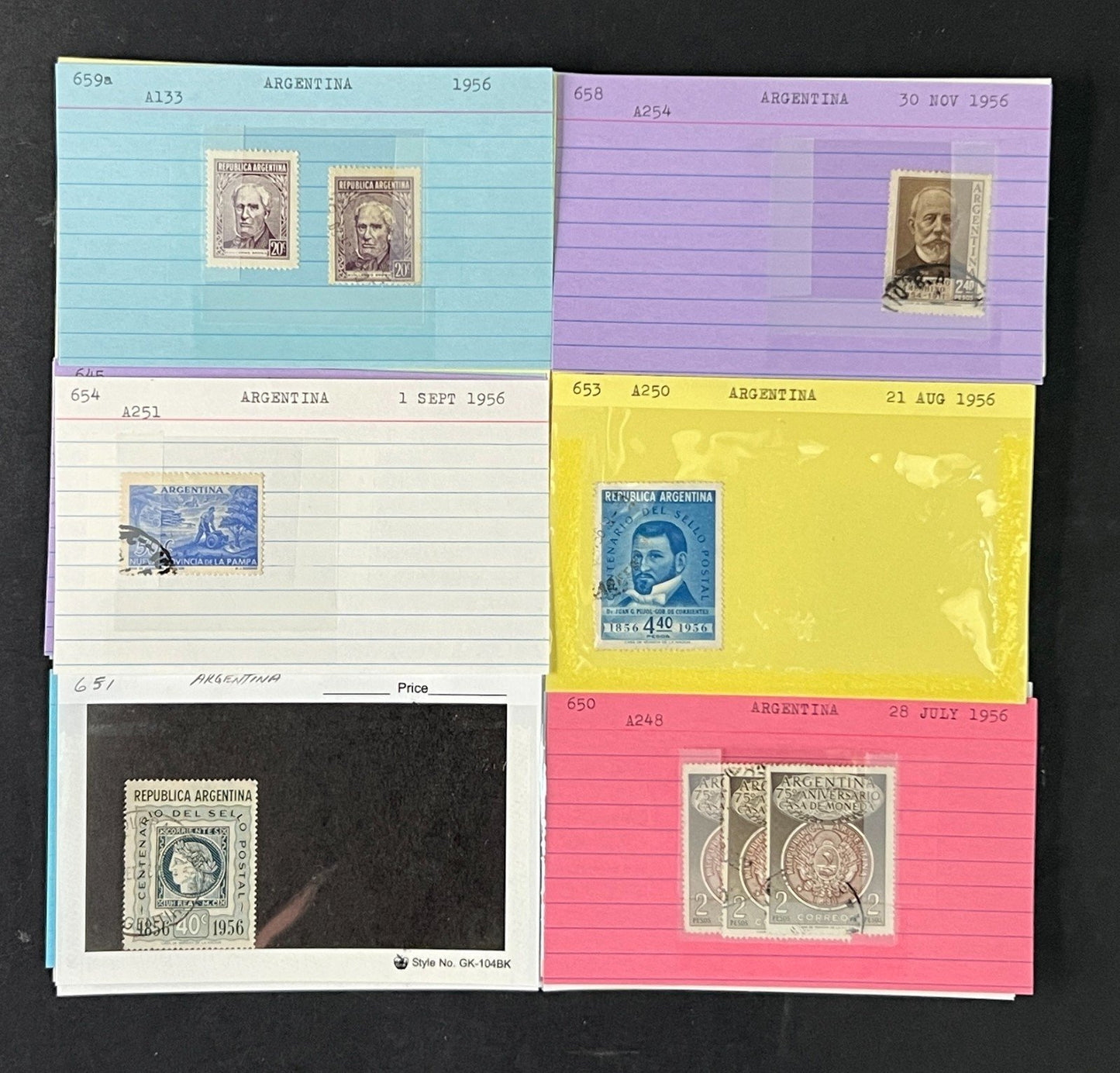 Argentina Stamp Collection Dealer Cards $454 CV Mint & Used ZAYIX