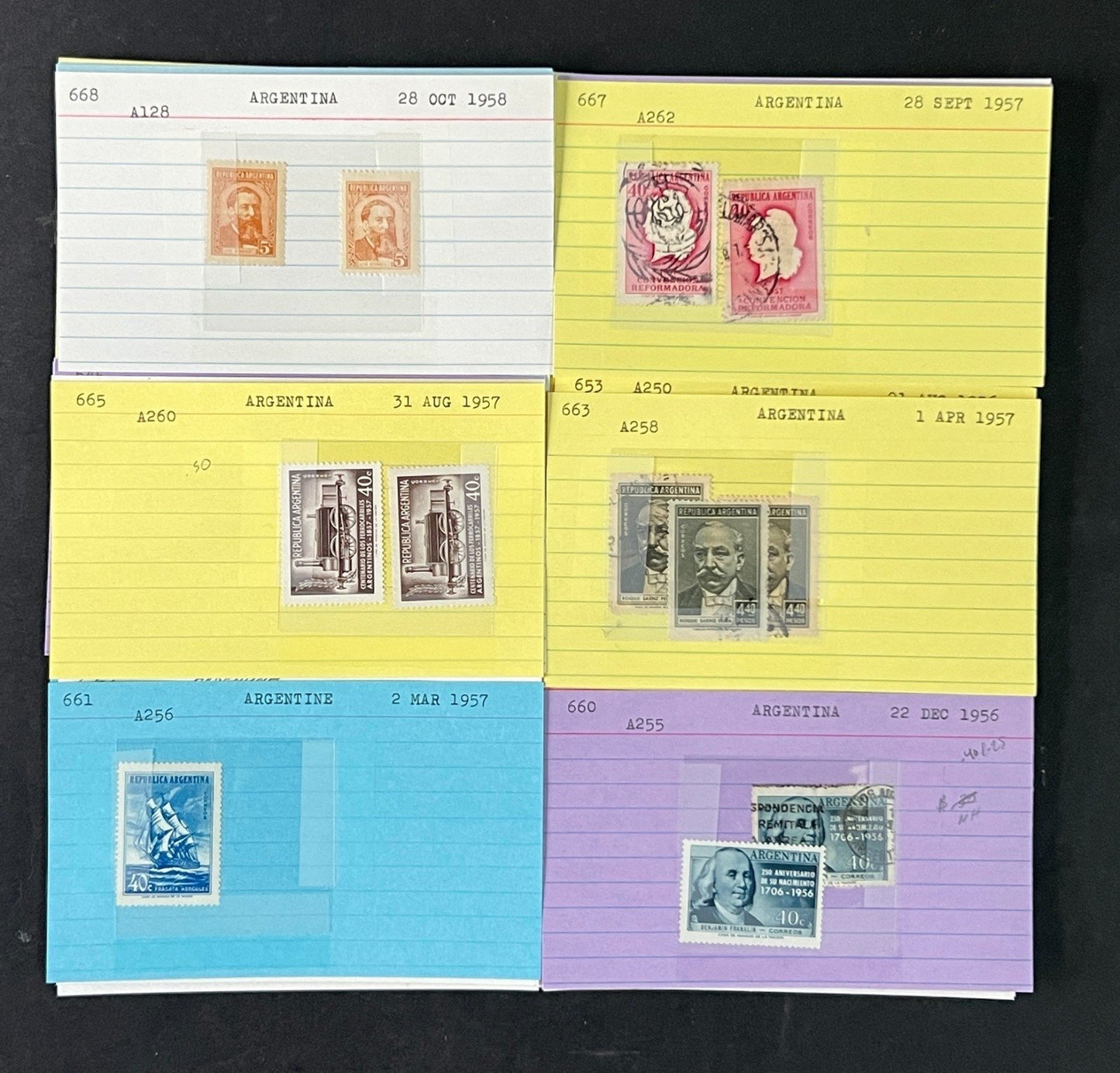 Argentina Stamp Collection Dealer Cards $454 CV Mint & Used ZAYIX
