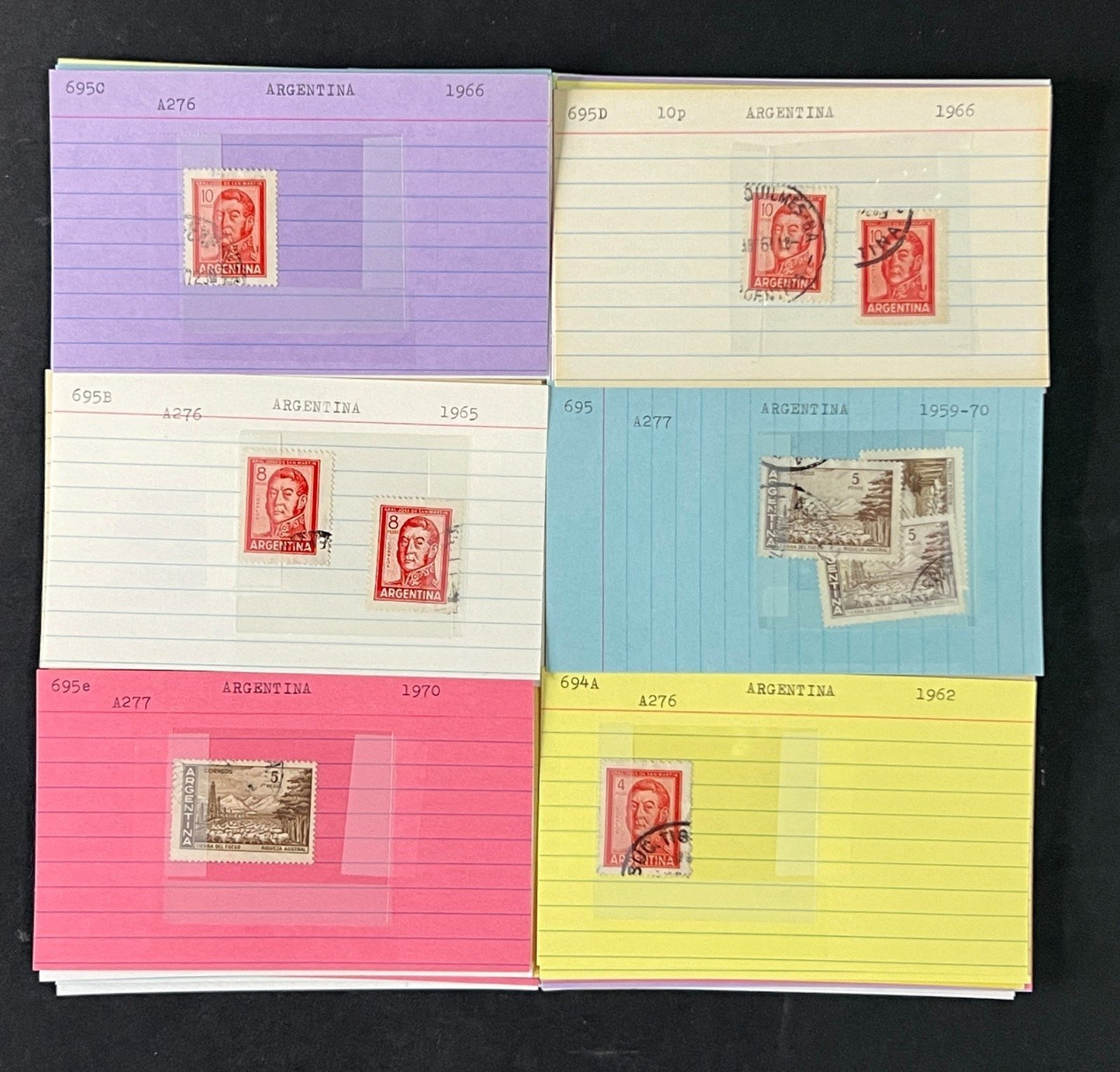 Argentina Stamp Collection Dealer Cards $454 CV Mint & Used ZAYIX
