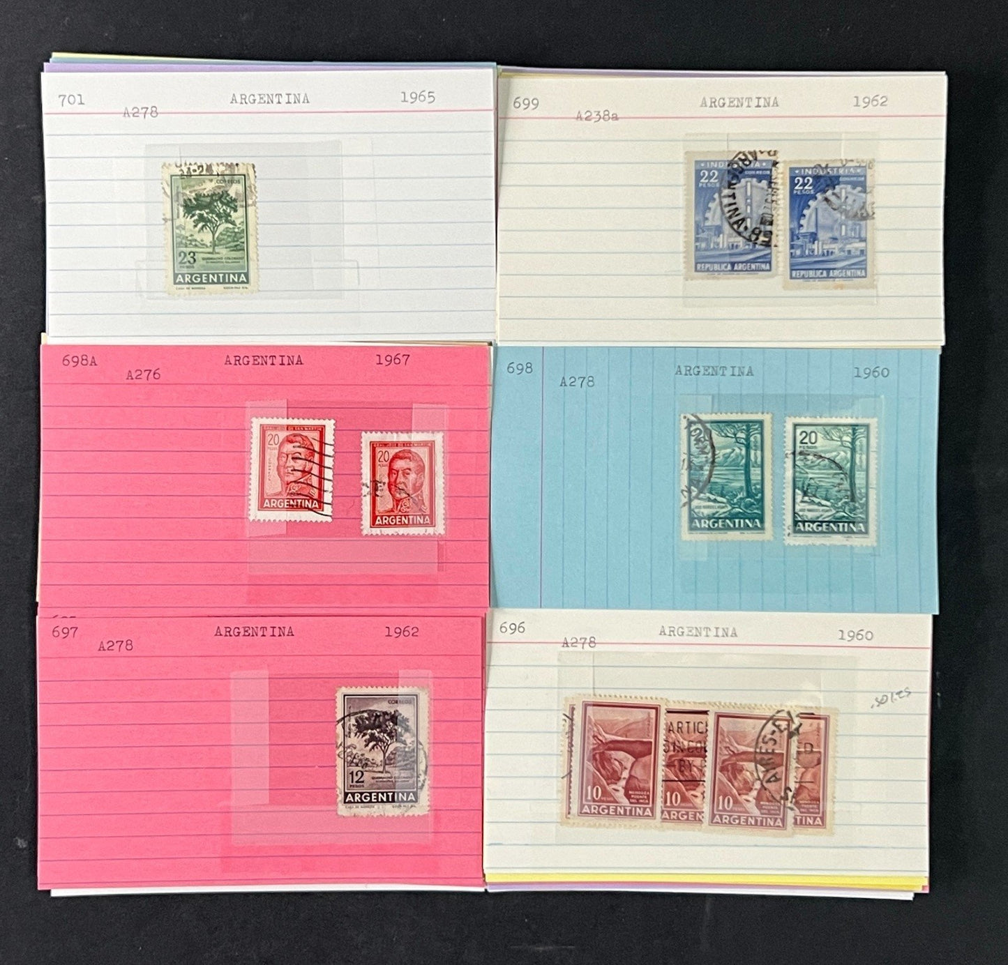 Argentina Stamp Collection Dealer Cards $454 CV Mint & Used ZAYIX