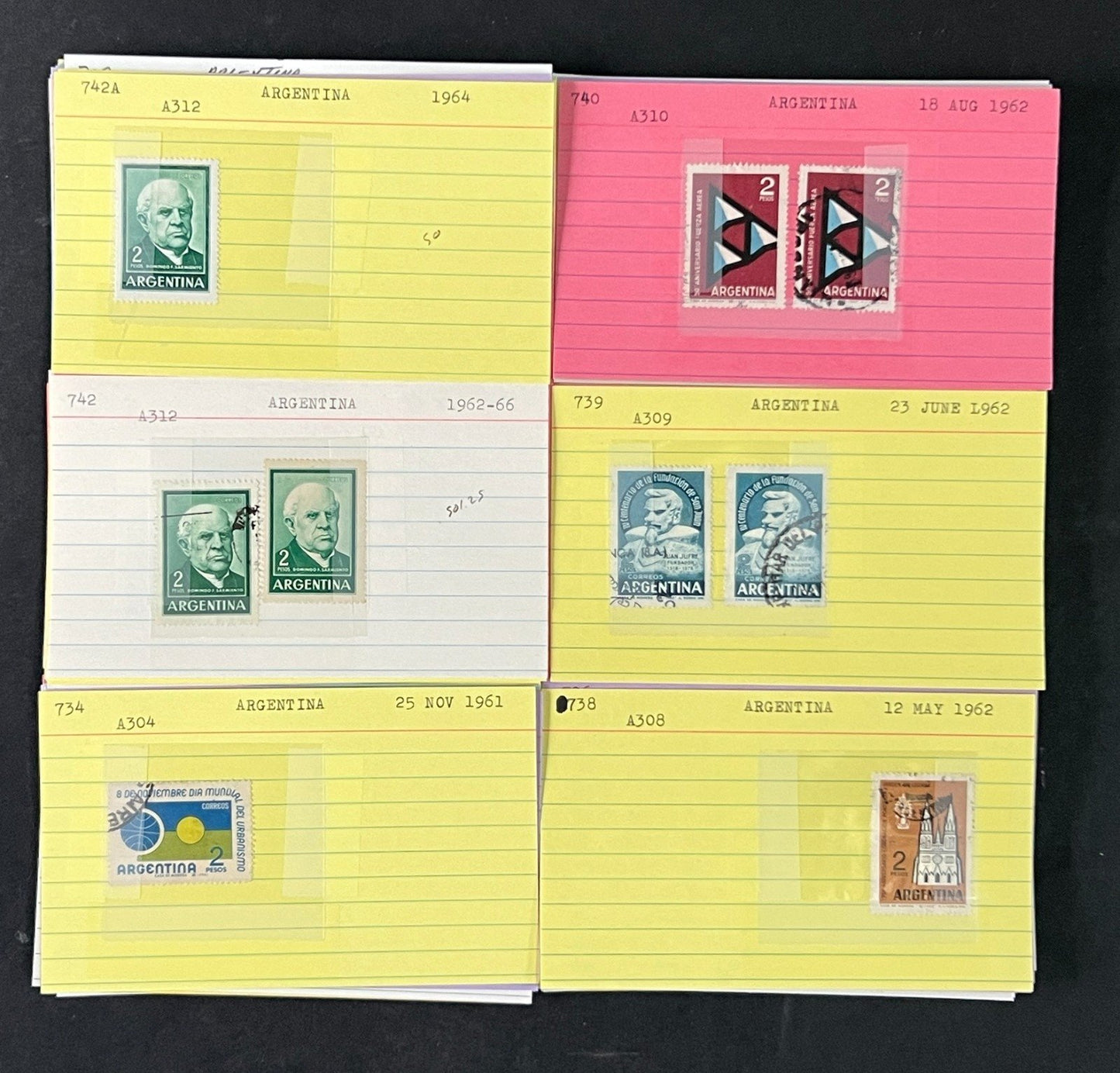 Argentina Stamp Collection Dealer Cards $454 CV Mint & Used ZAYIX