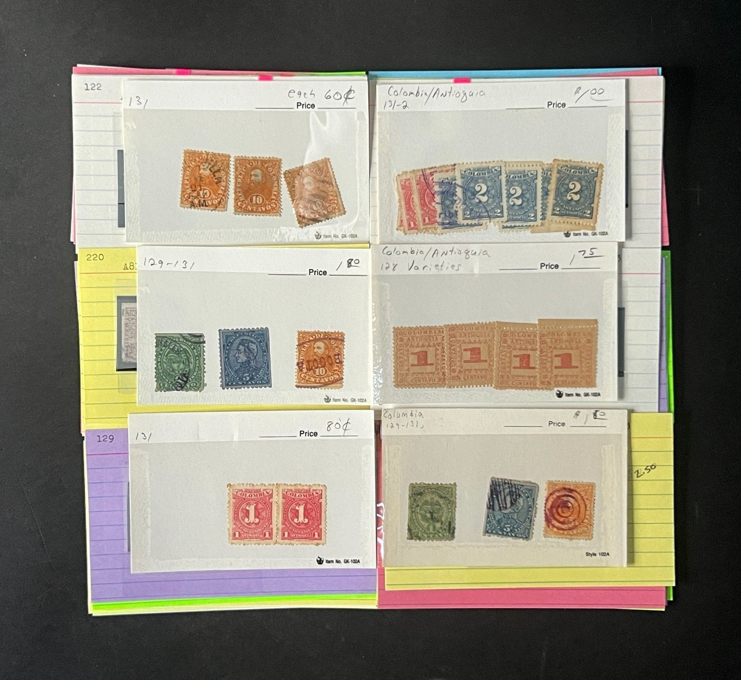 Columbia Stamp Collection Dealer Cards $1068 CV Mint & Used ZAYIX