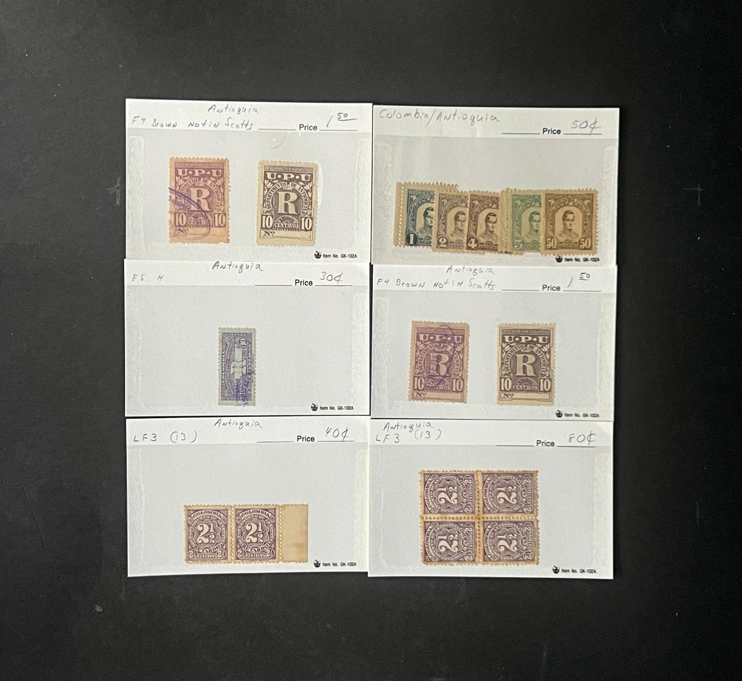 Columbia Stamp Collection Dealer Cards $1068 CV Mint & Used ZAYIX