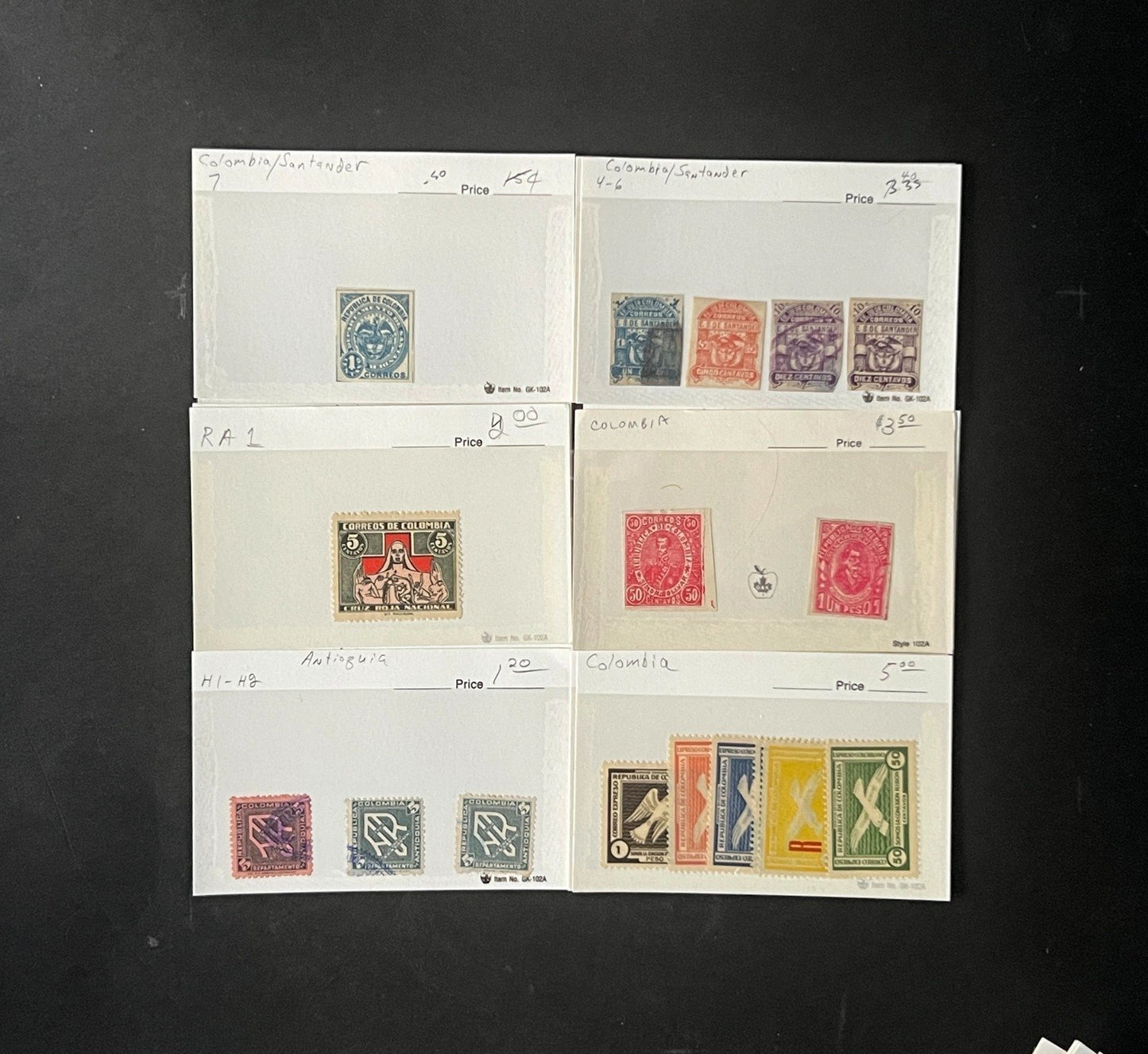 Columbia Stamp Collection Dealer Cards $1068 CV Mint & Used ZAYIX