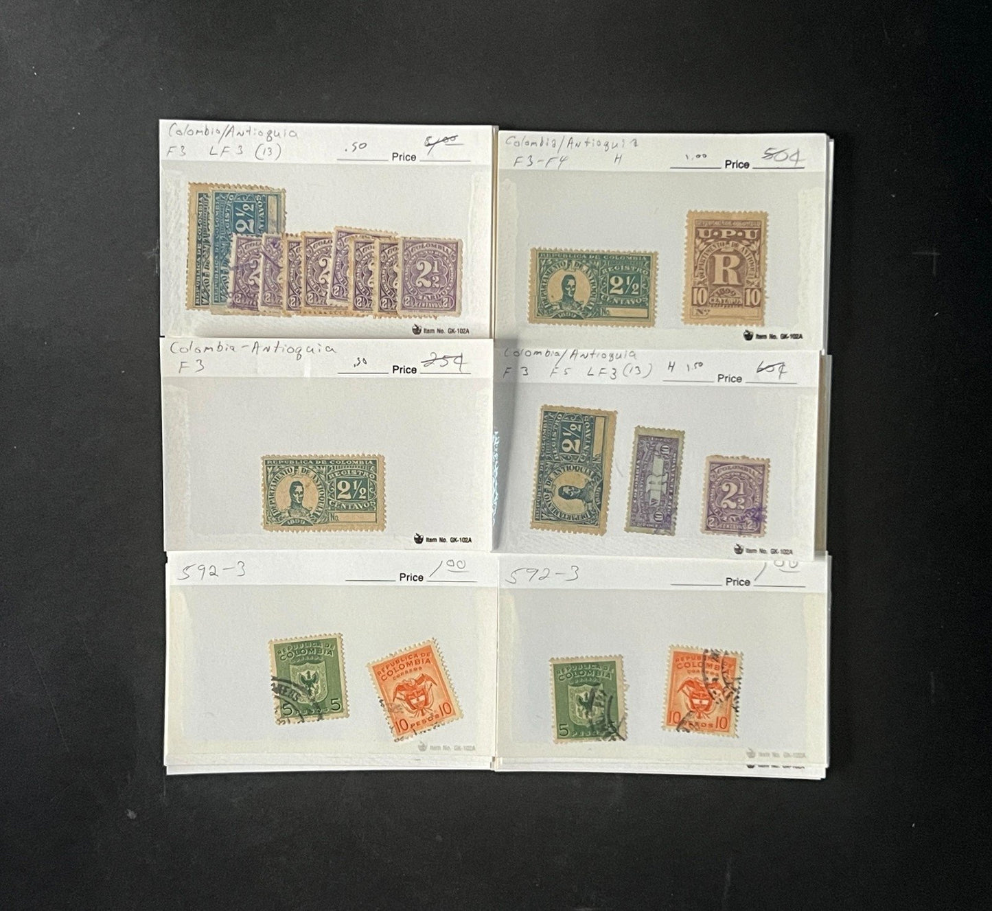 Columbia Stamp Collection Dealer Cards $1068 CV Mint & Used ZAYIX