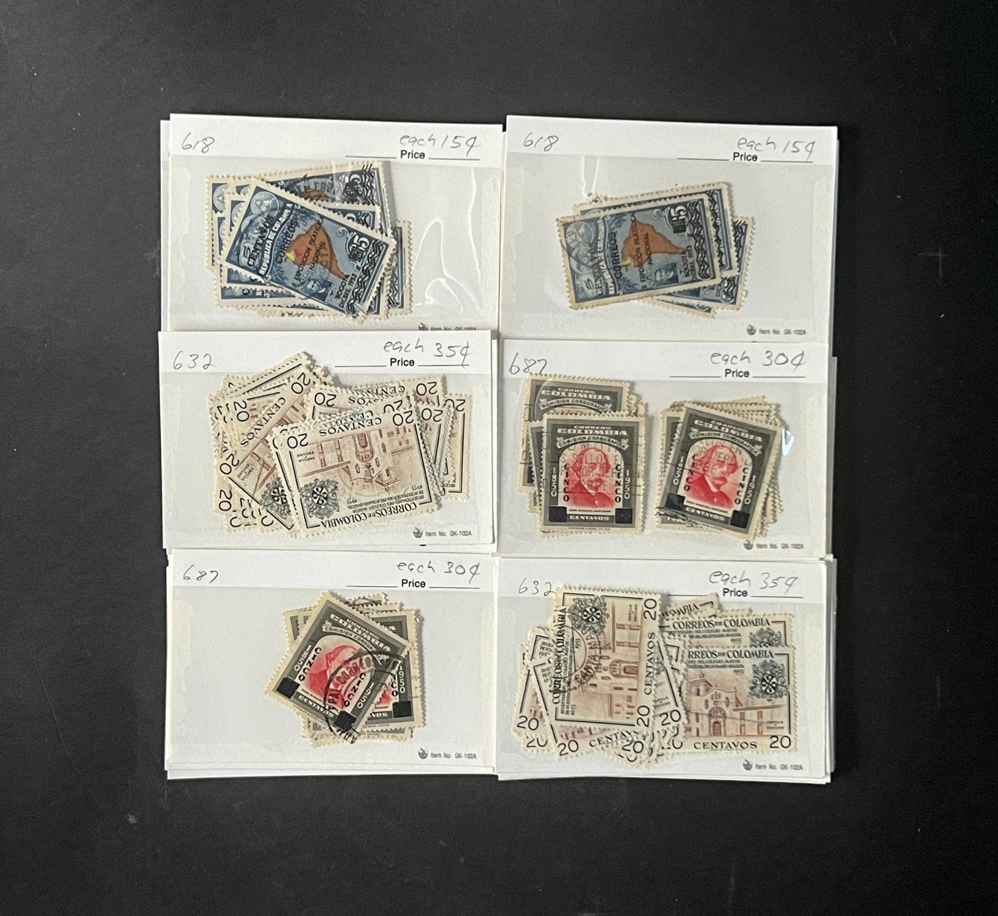 Columbia Stamp Collection Dealer Cards $1068 CV Mint & Used ZAYIX