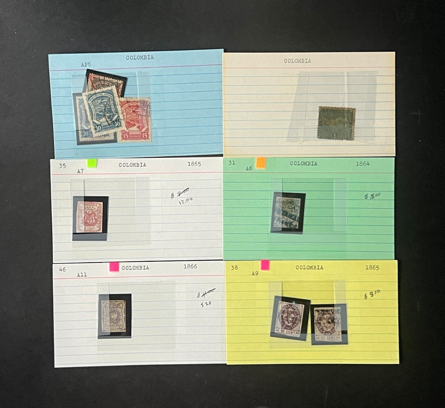 Columbia Stamp Collection Dealer Cards $1068 CV Mint & Used ZAYIX