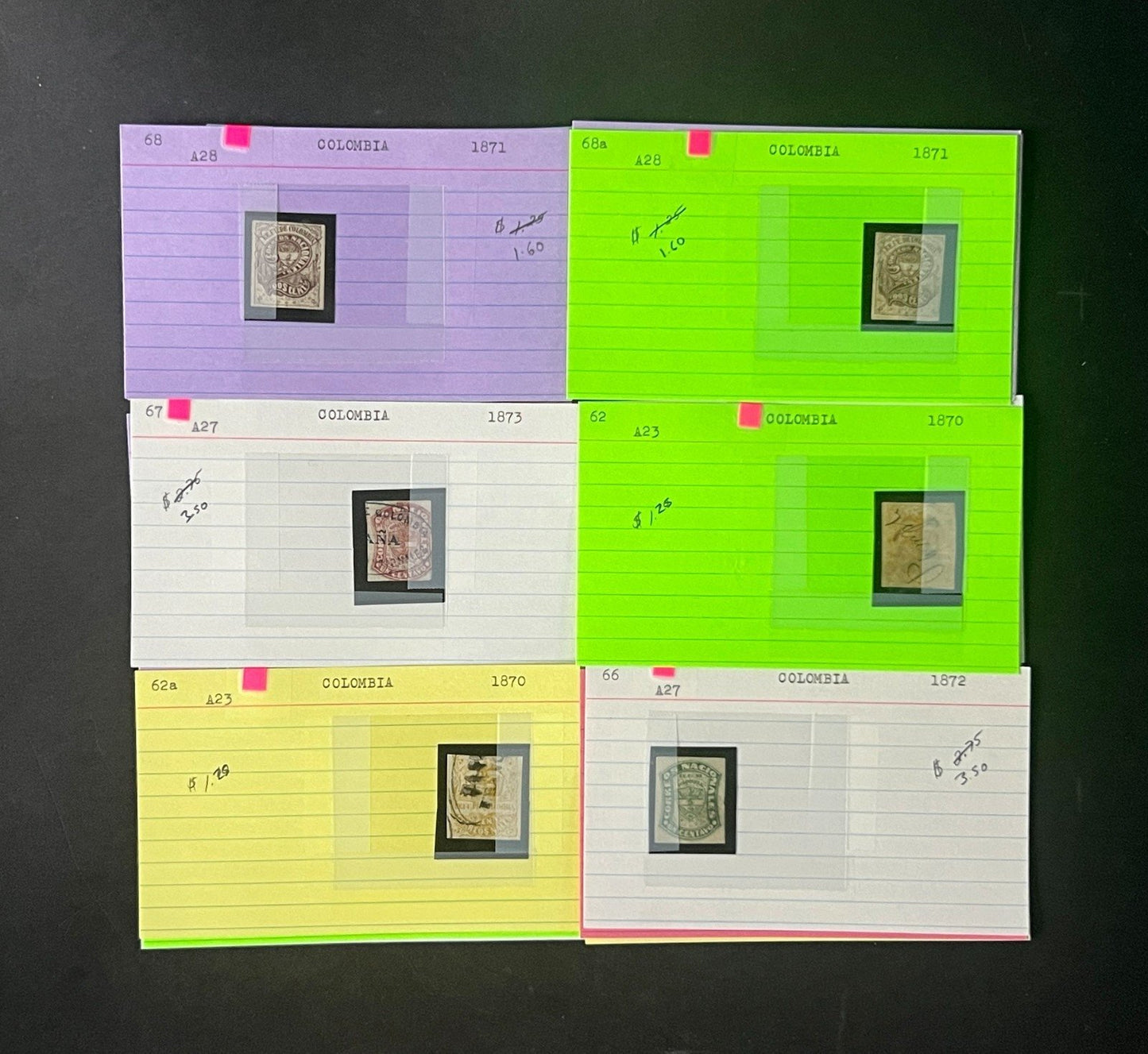 Columbia Stamp Collection Dealer Cards $1068 CV Mint & Used ZAYIX