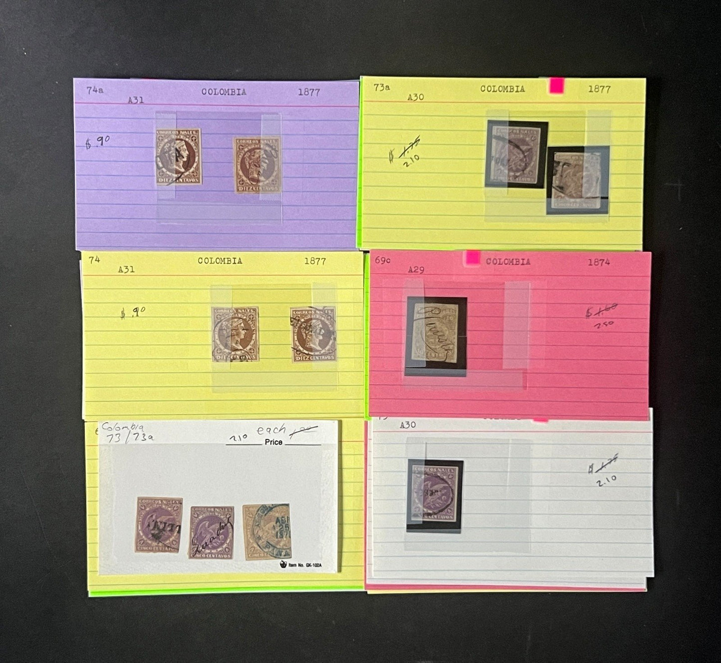 Columbia Stamp Collection Dealer Cards $1068 CV Mint & Used ZAYIX
