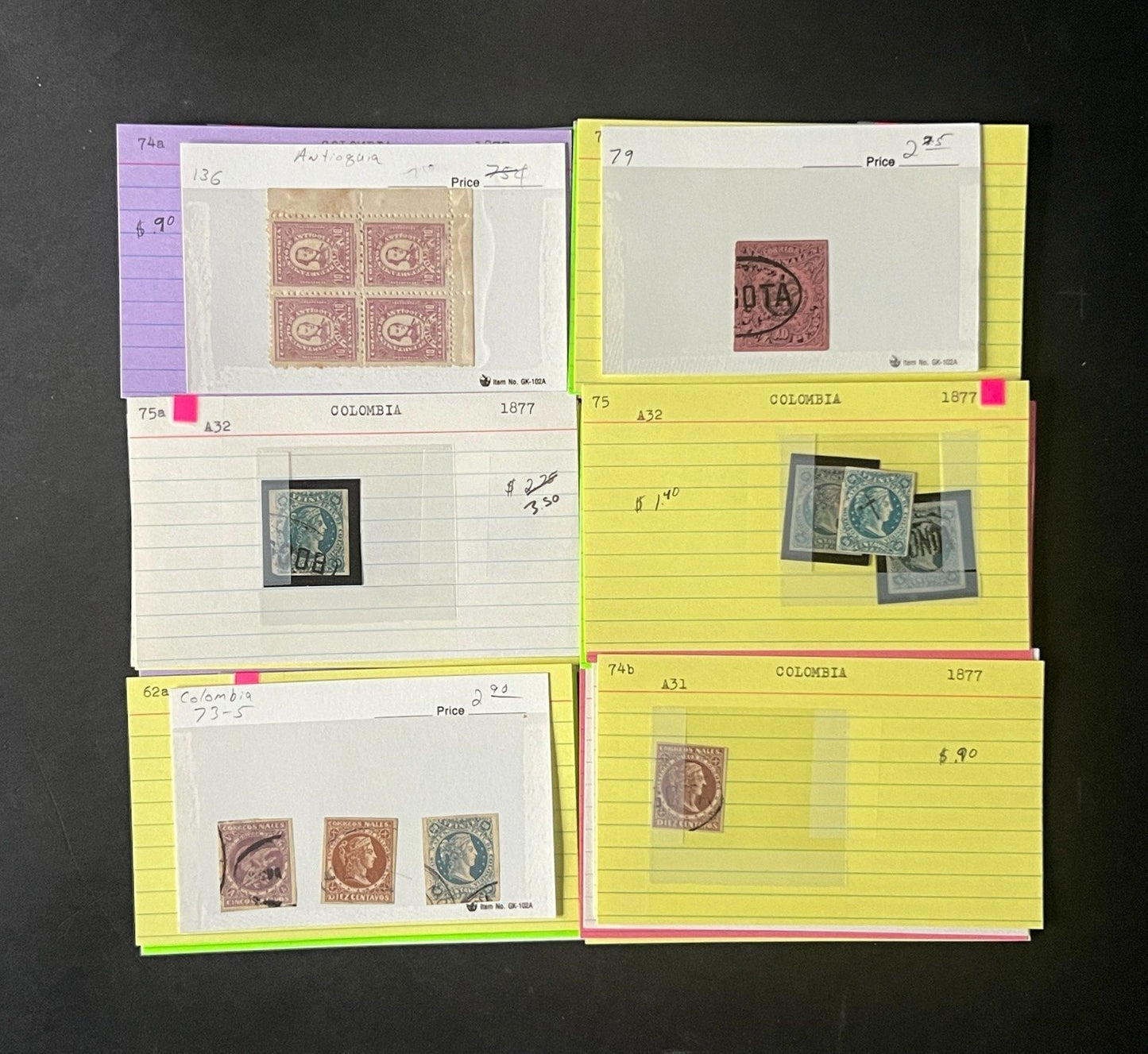 Columbia Stamp Collection Dealer Cards $1068 CV Mint & Used ZAYIX