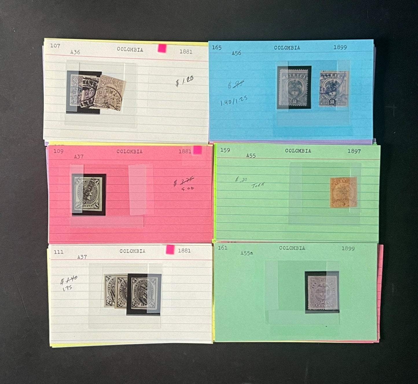 Columbia Stamp Collection Dealer Cards $1068 CV Mint & Used ZAYIX