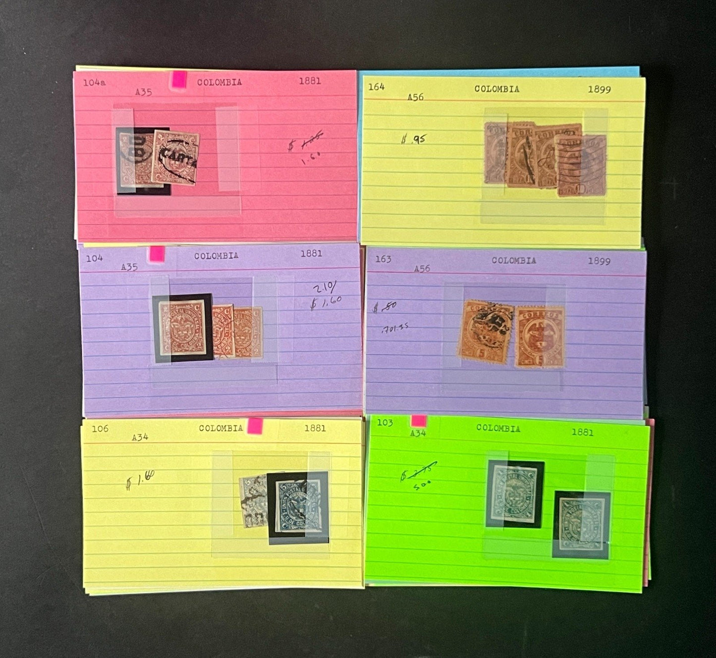 Columbia Stamp Collection Dealer Cards $1068 CV Mint & Used ZAYIX