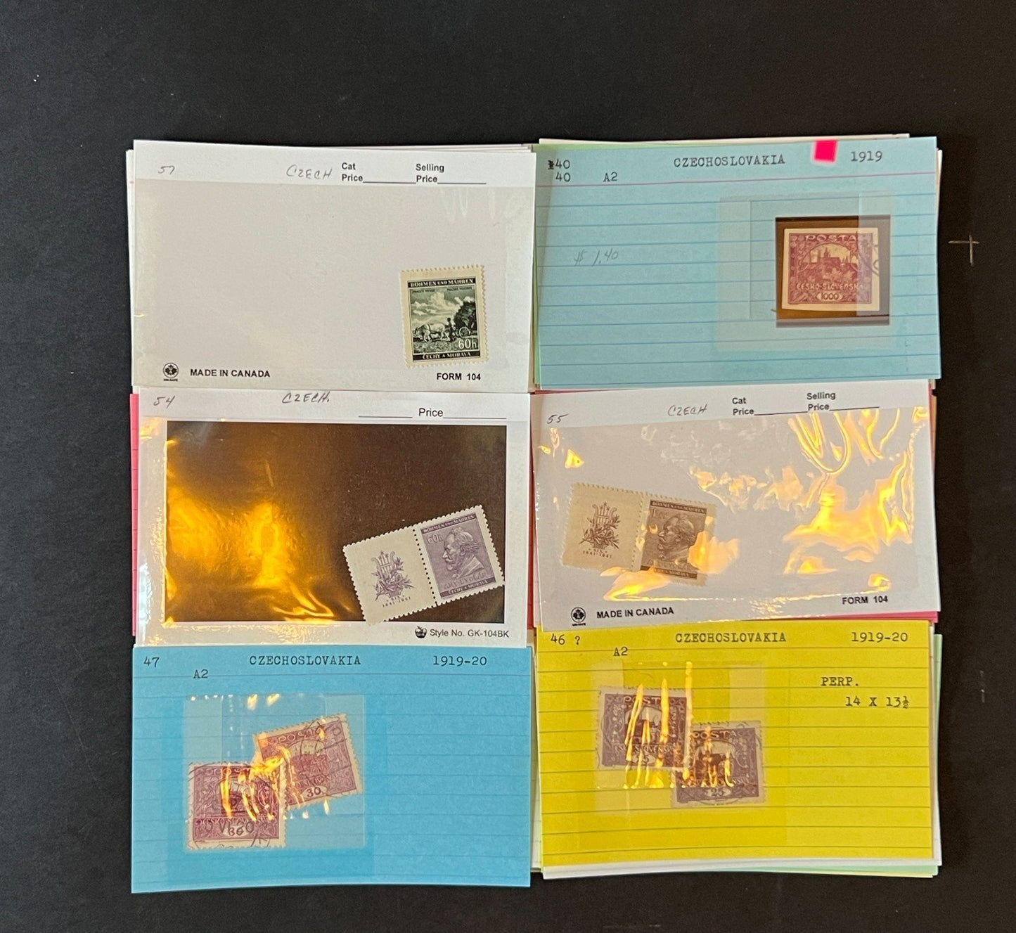 Czechoslovakia Stamp Collection Dealer Cards $687 CV Mint & Used ZAYIX