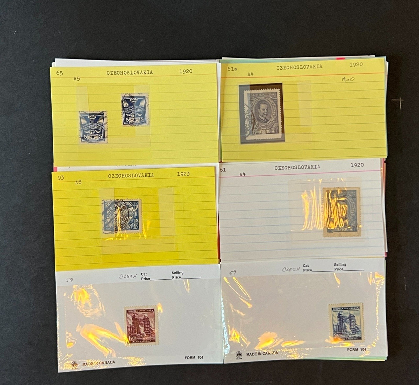 Czechoslovakia Stamp Collection Dealer Cards $687 CV Mint & Used ZAYIX