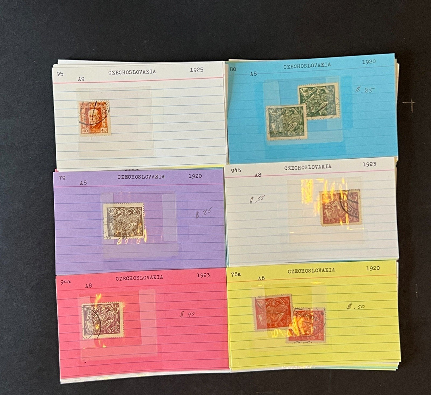 Czechoslovakia Stamp Collection Dealer Cards $687 CV Mint & Used ZAYIX