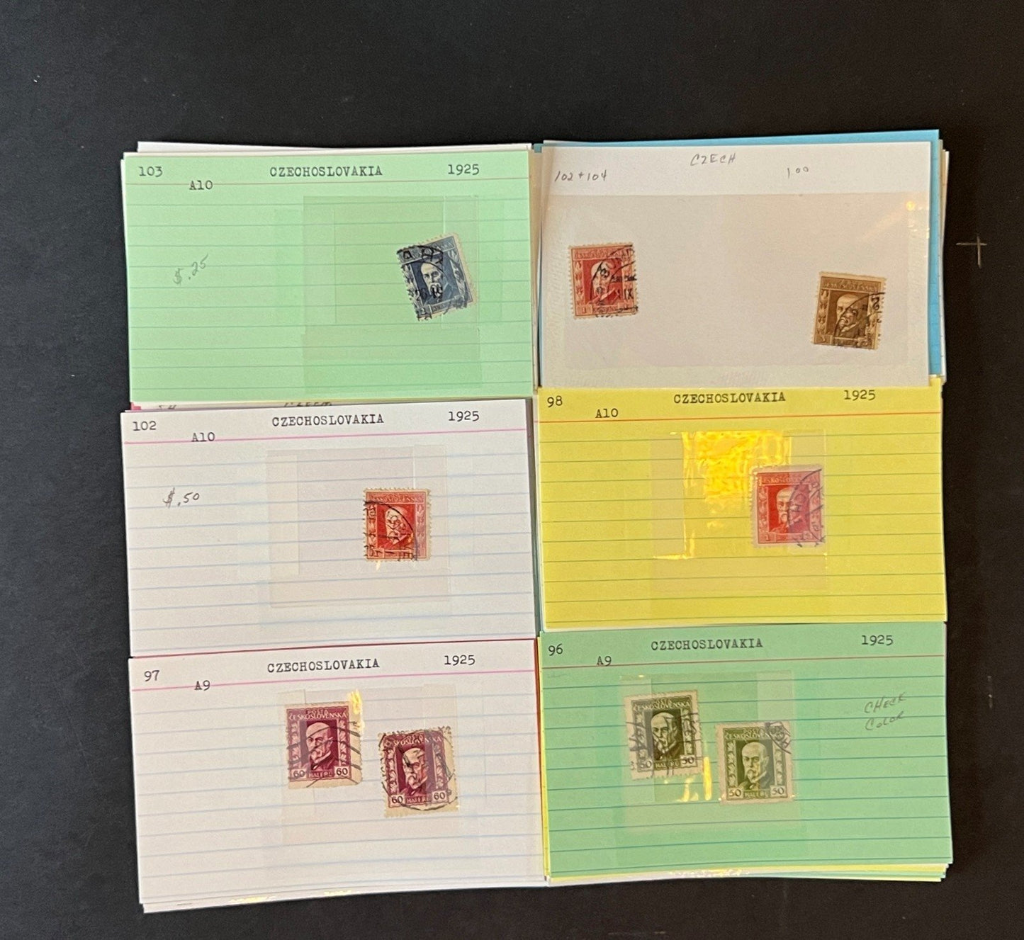 Czechoslovakia Stamp Collection Dealer Cards $687 CV Mint & Used ZAYIX