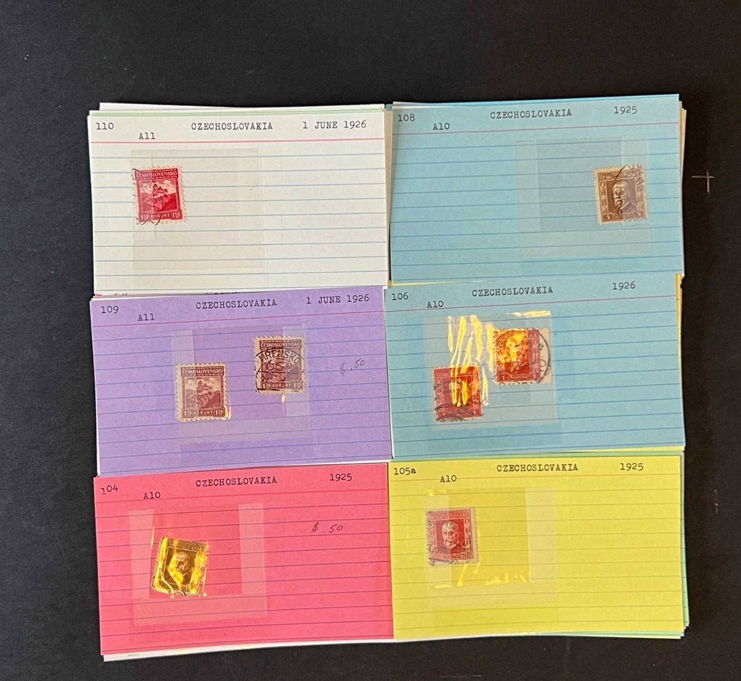 Czechoslovakia Stamp Collection Dealer Cards $687 CV Mint & Used ZAYIX