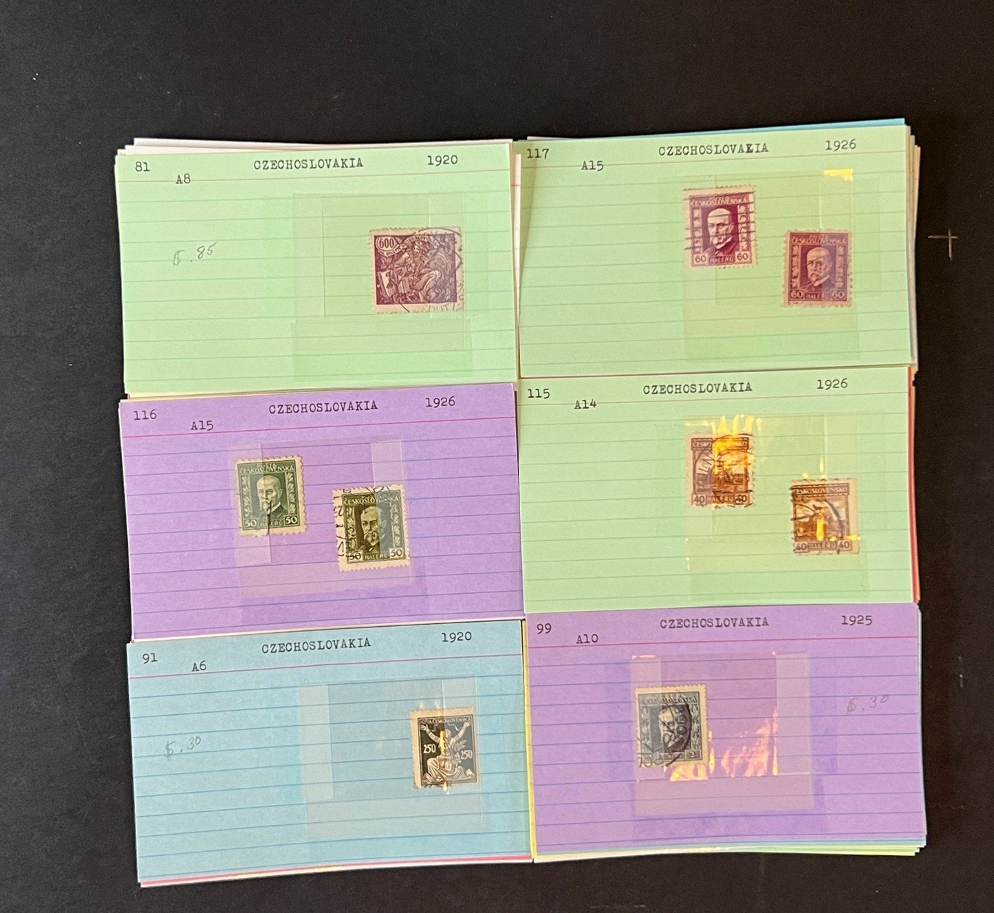Czechoslovakia Stamp Collection Dealer Cards $687 CV Mint & Used ZAYIX