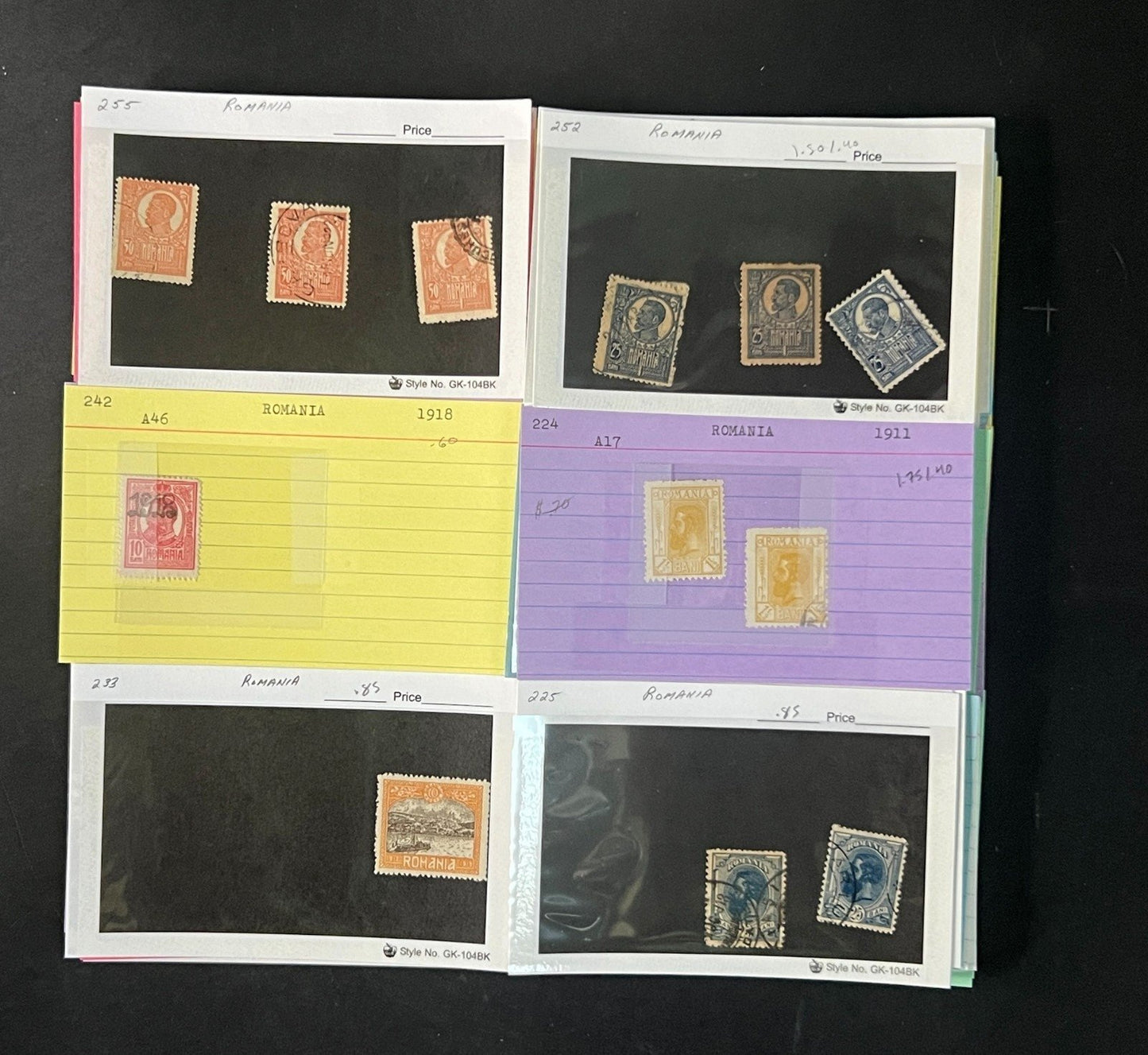 Romania Stamp Collection Dealer Cards $838 CV Mint & Used ZAYIX