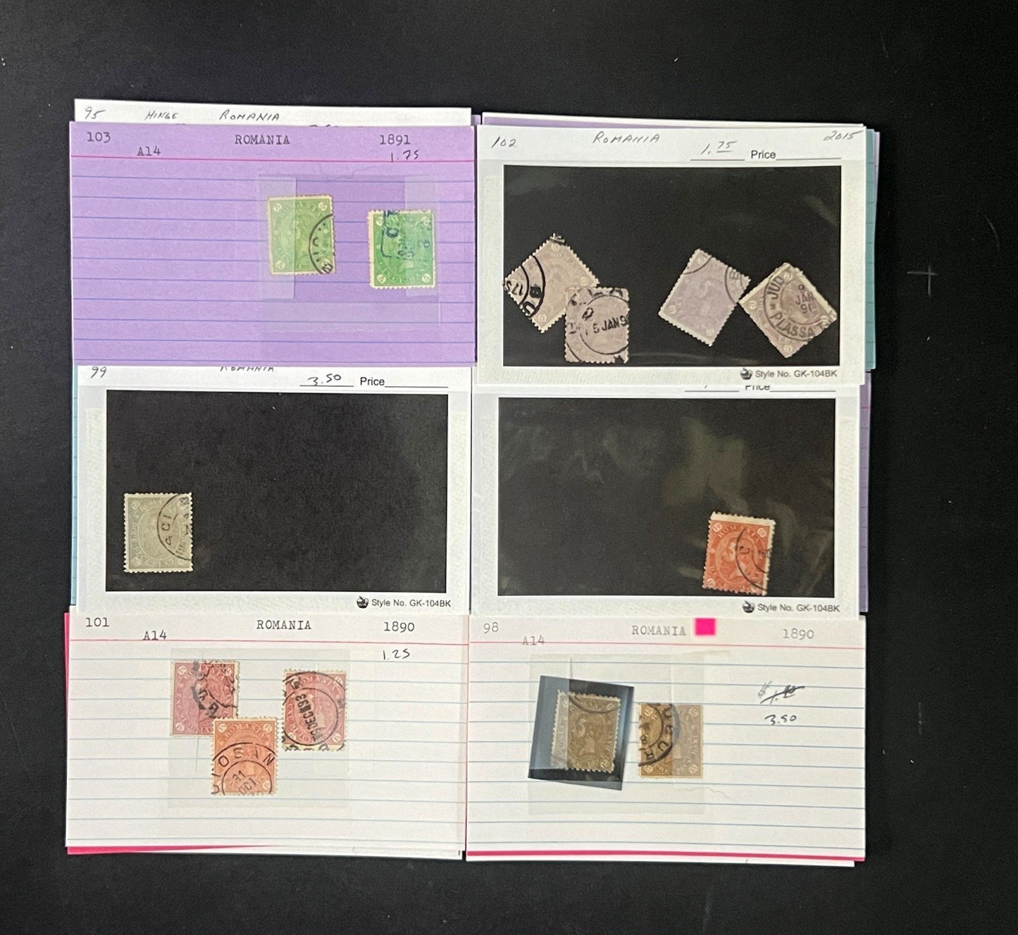 Romania Stamp Collection Dealer Cards $838 CV Mint & Used ZAYIX