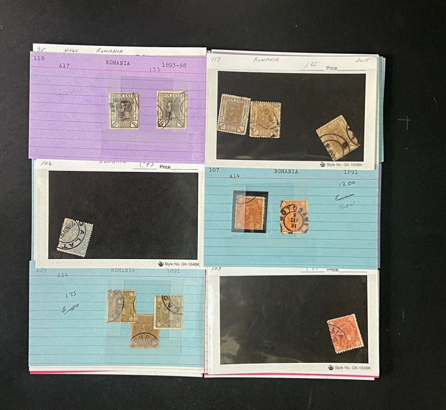 Romania Stamp Collection Dealer Cards $838 CV Mint & Used ZAYIX