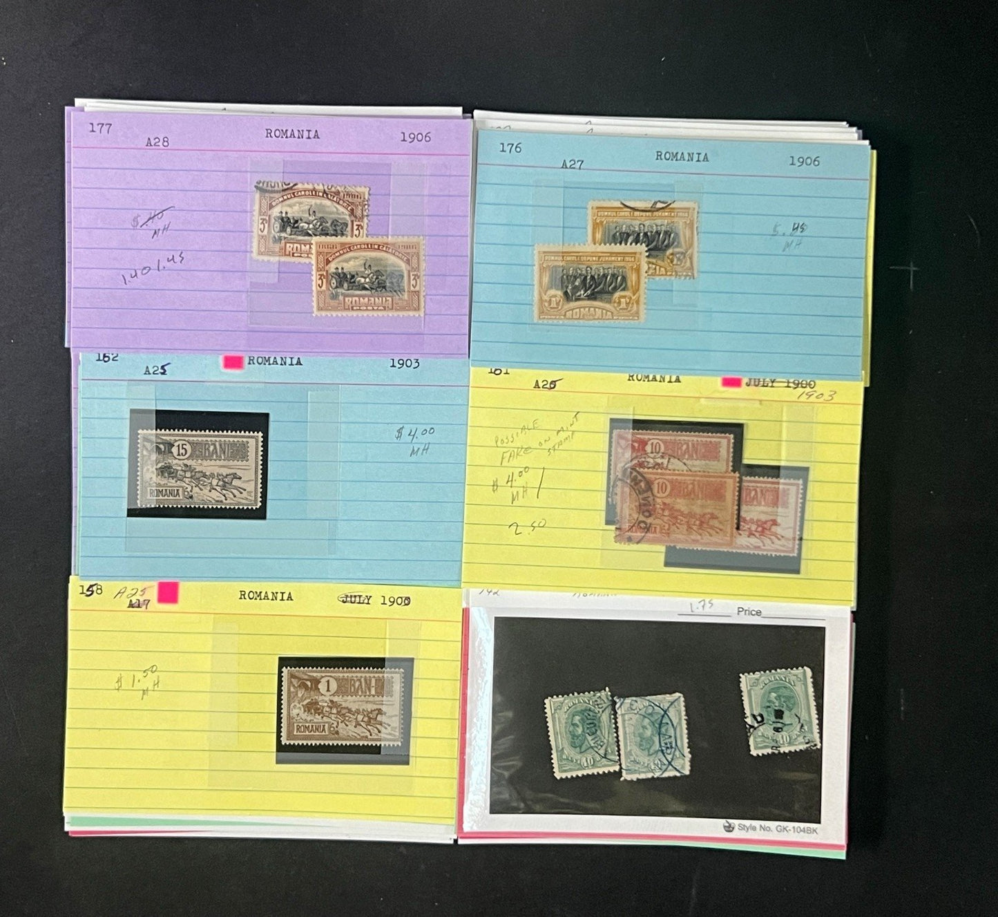 Romania Stamp Collection Dealer Cards $838 CV Mint & Used ZAYIX