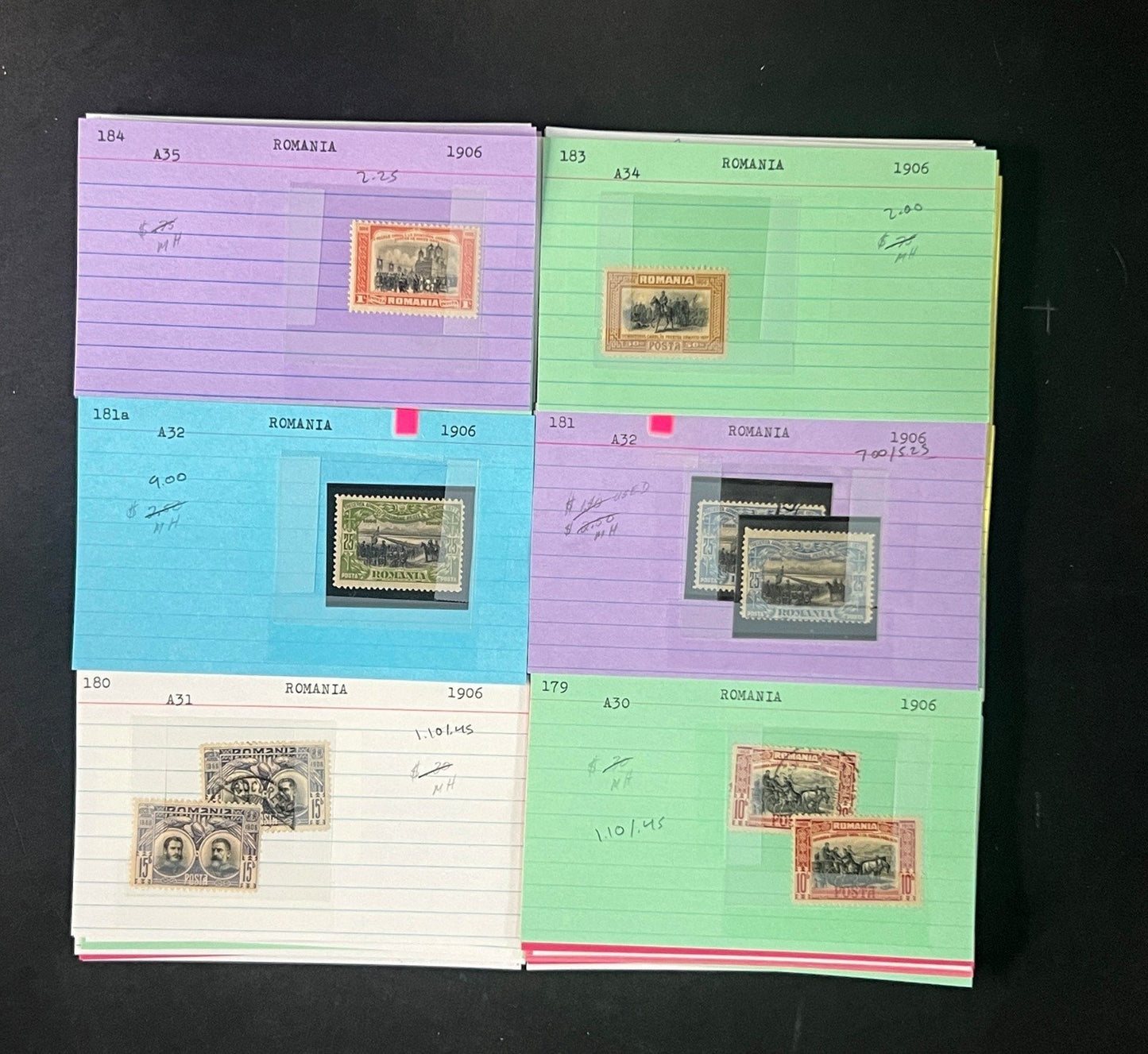 Romania Stamp Collection Dealer Cards $838 CV Mint & Used ZAYIX