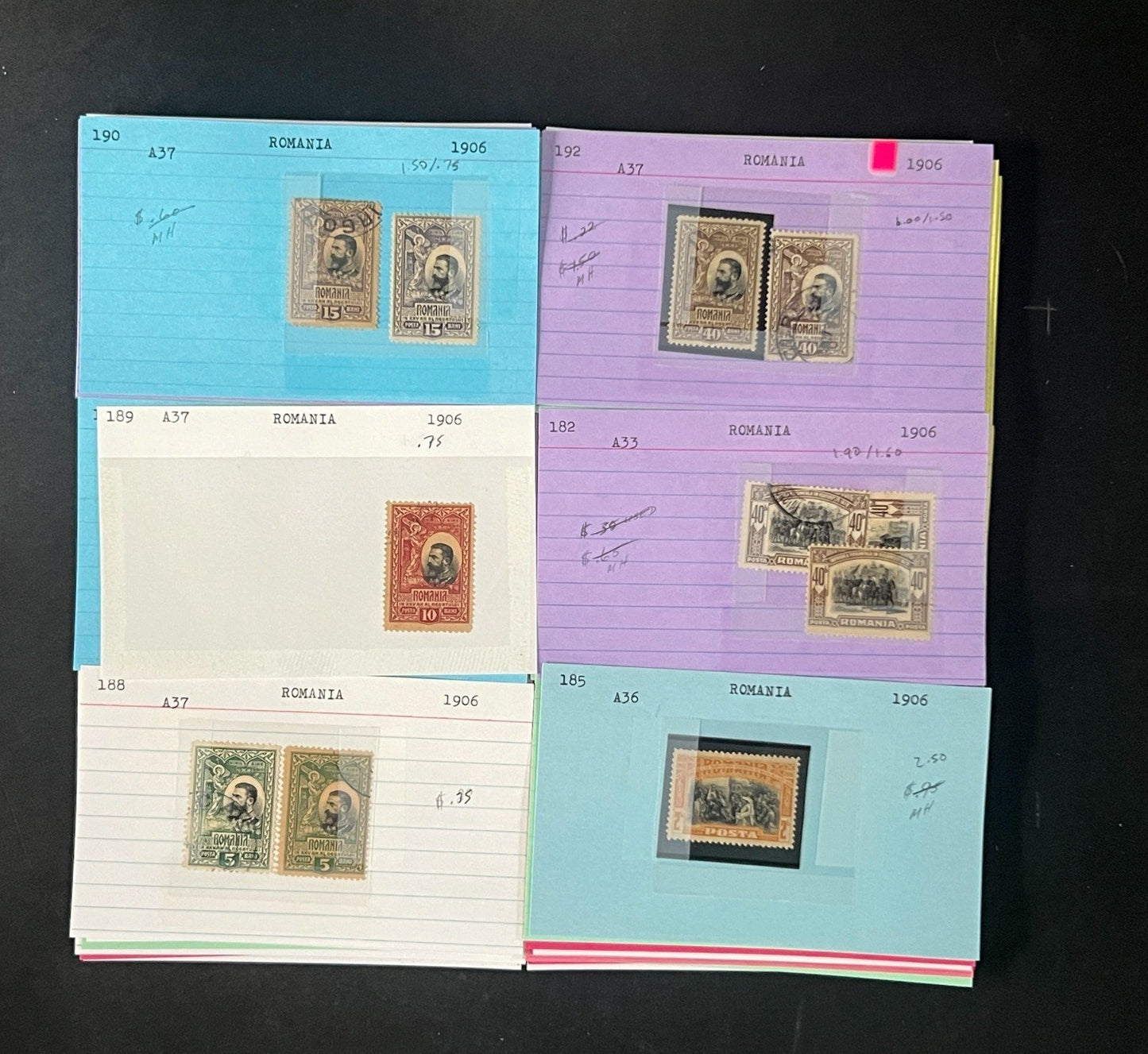 Romania Stamp Collection Dealer Cards $838 CV Mint & Used ZAYIX