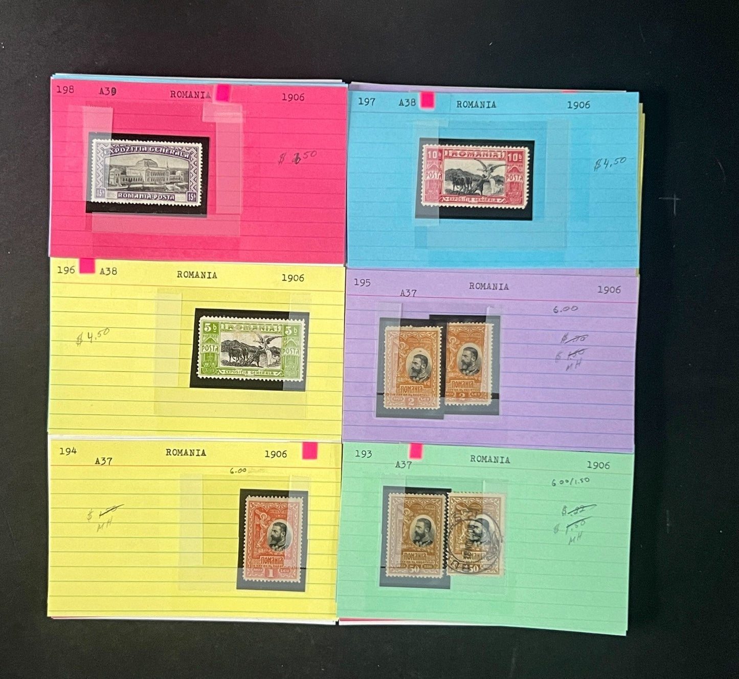 Romania Stamp Collection Dealer Cards $838 CV Mint & Used ZAYIX
