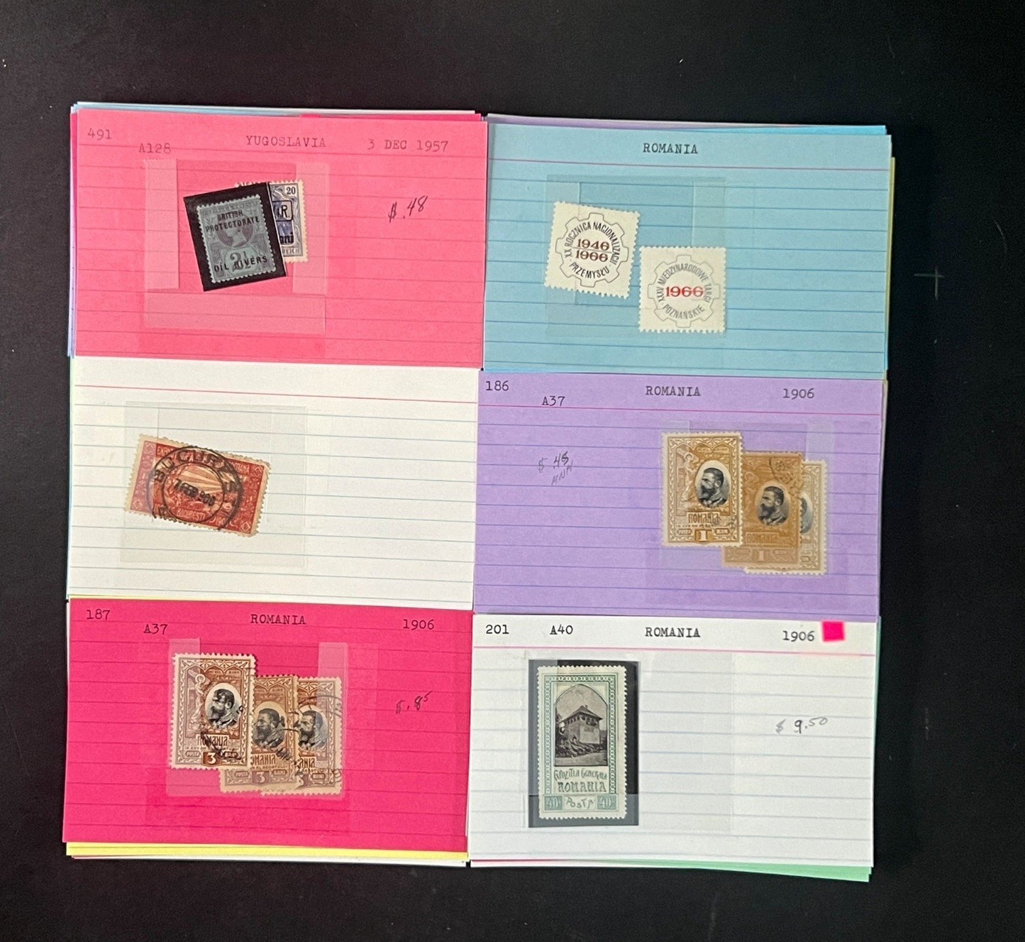 Romania Stamp Collection Dealer Cards $838 CV Mint & Used ZAYIX