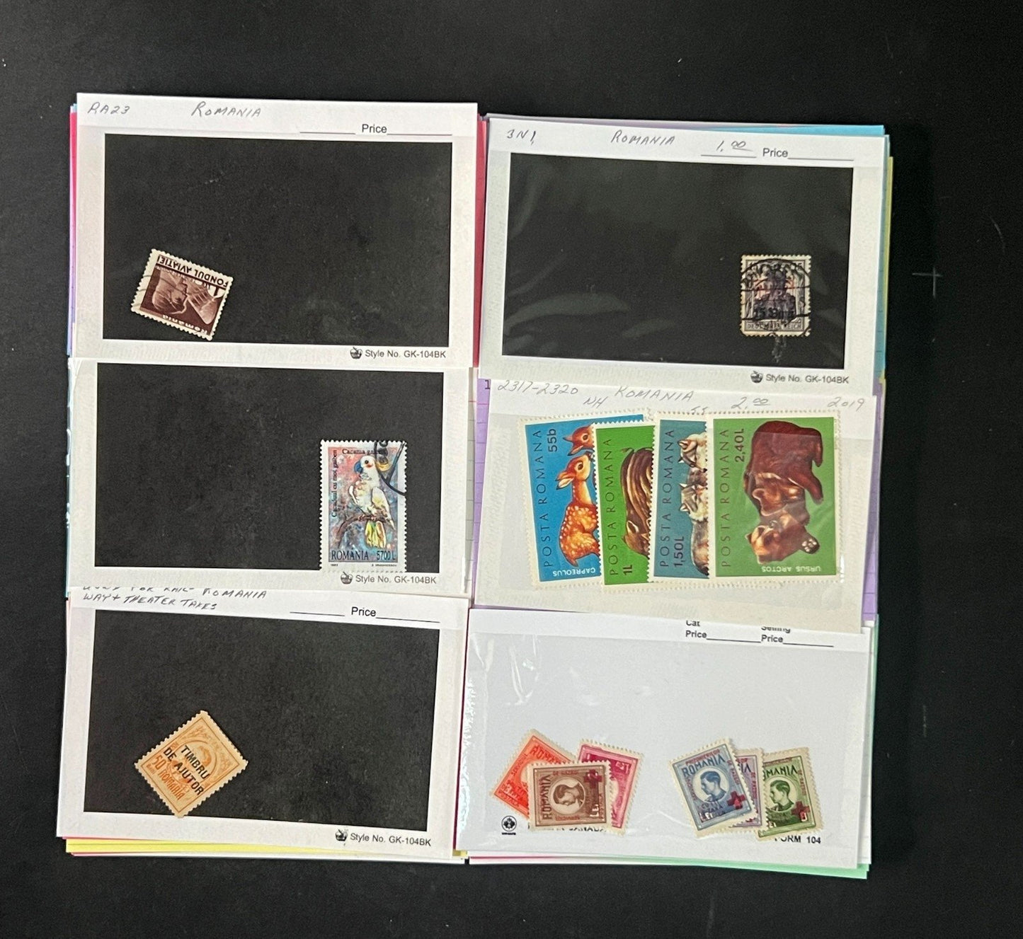 Romania Stamp Collection Dealer Cards $838 CV Mint & Used ZAYIX