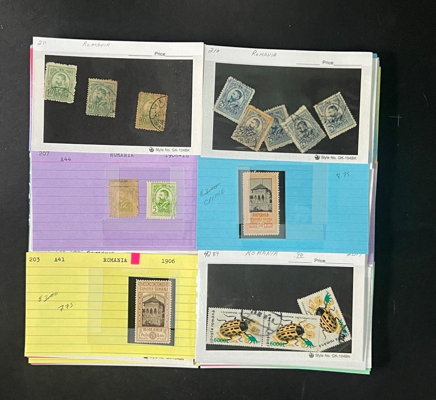 Romania Stamp Collection Dealer Cards $838 CV Mint & Used ZAYIX