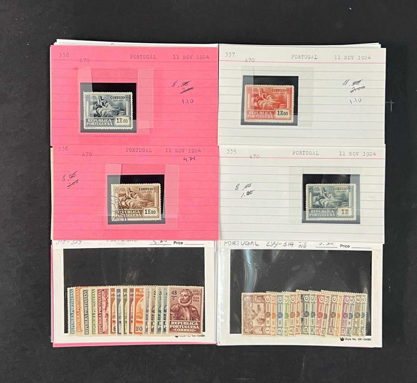 Portugal Stamp Collection Dealer Cards $1043 CV Mint & Used ZAYIX