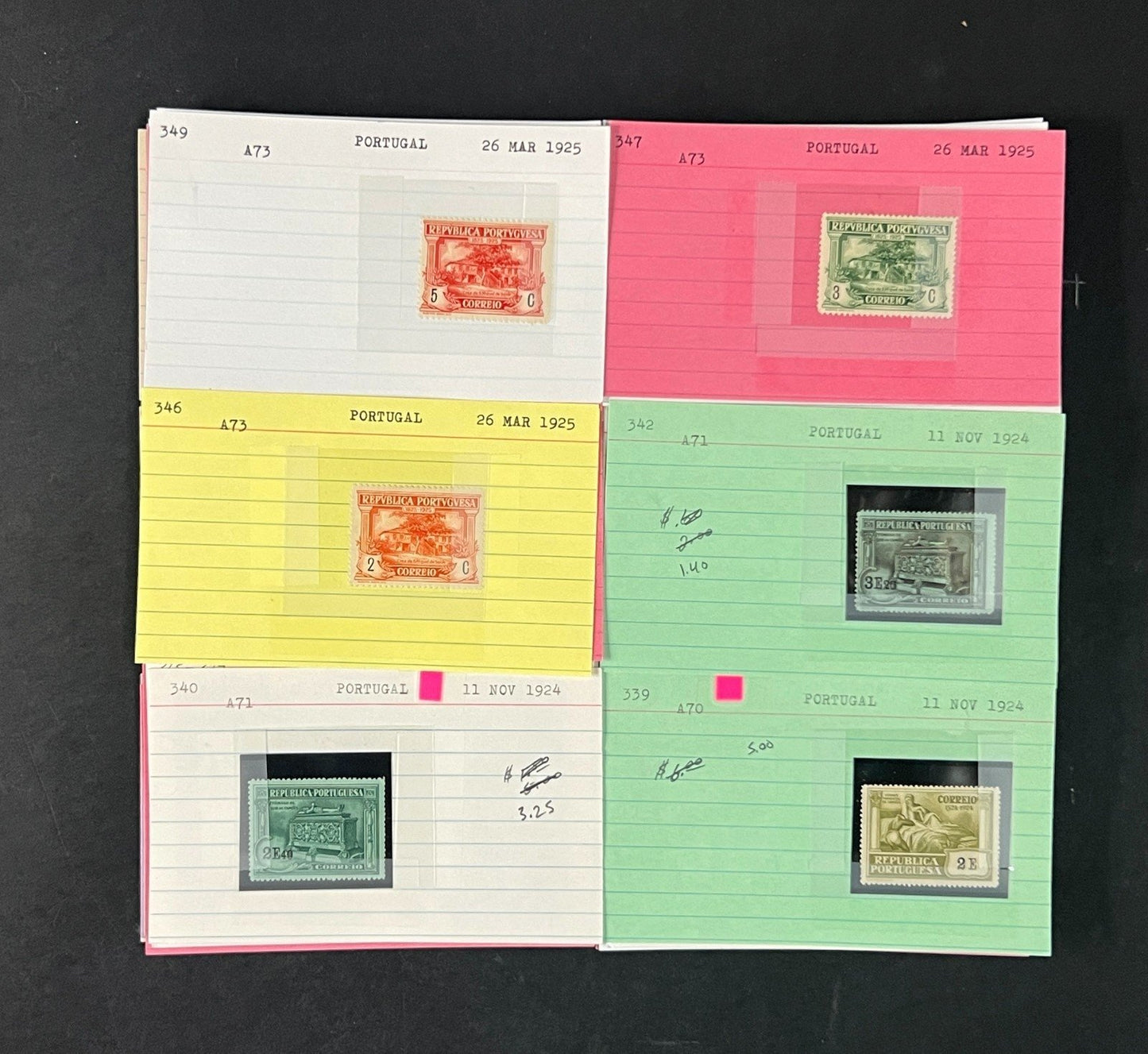 Portugal Stamp Collection Dealer Cards $1043 CV Mint & Used ZAYIX