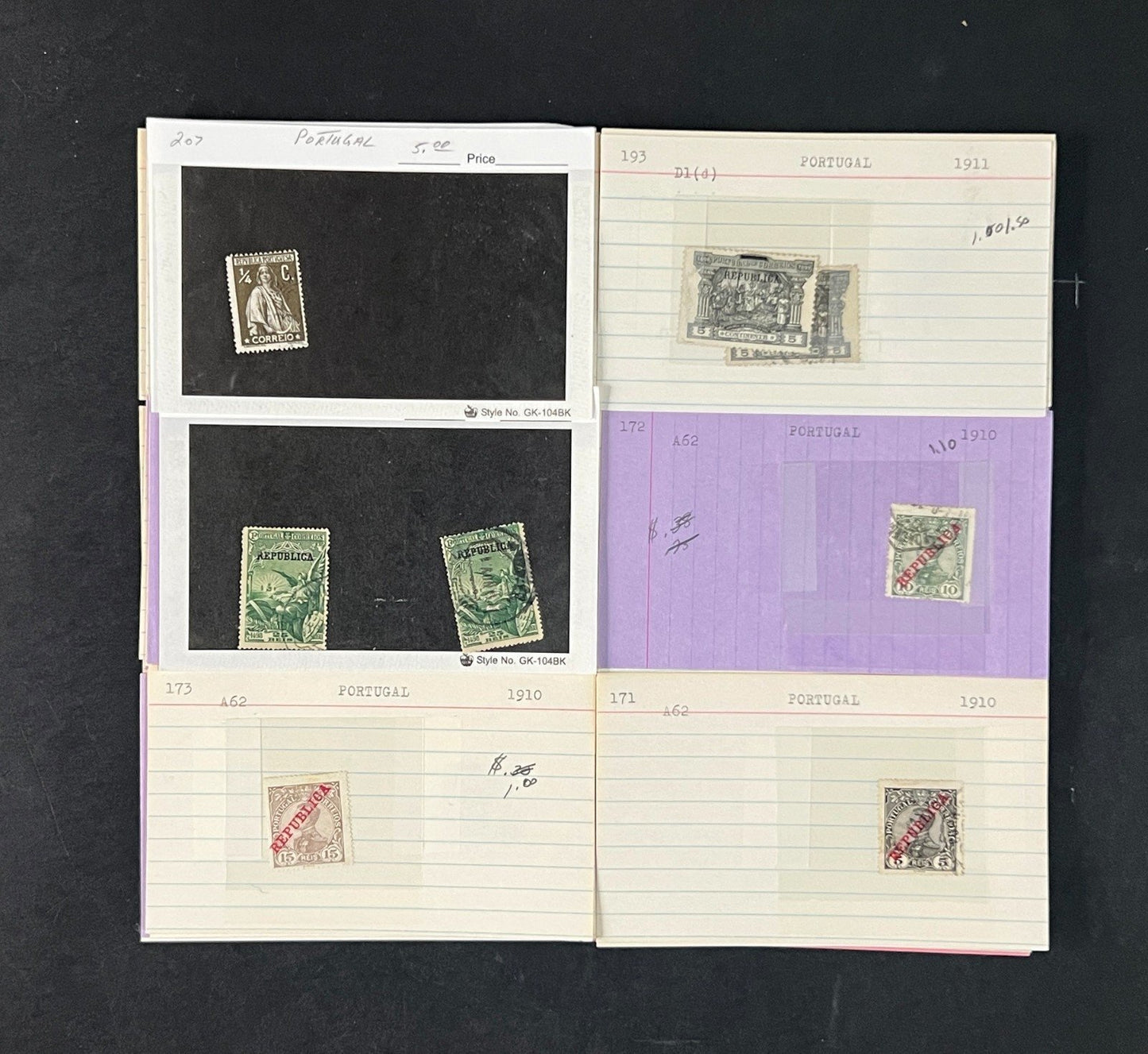 Portugal Stamp Collection Dealer Cards $1043 CV Mint & Used ZAYIX